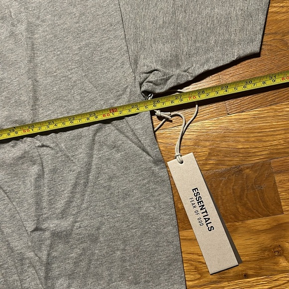 Essentials - Fear Of God - Oversized Crewneck Tee - Dark Heather Oatmeal - NEW - Picture 4 of 10